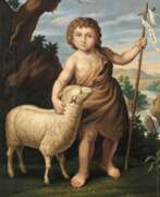 Gemälde. Johannes der Täufer als Kind mit dem Lamm