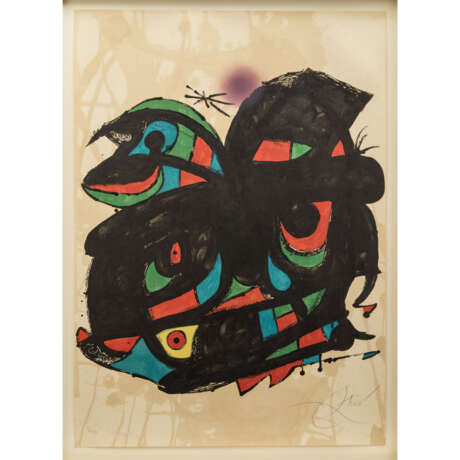 MIRO, JOAN (1893-1983), "Plakat für die Einweihung der Fundació Joan Miró Barcelona", vor der Schrift, - фото 2