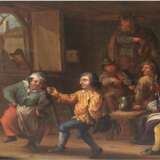 Genremaler des 19. Jh. "Wirtshausszene", Öl/Holz, unsign., 27x40 cm, Rahmen - фото 1