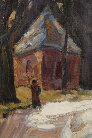 Expressionist, Winterliche Allee mit Kapelle - photo 3