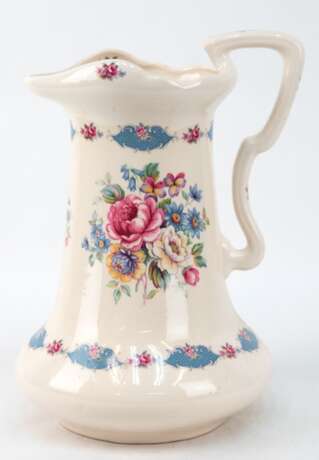 Waschkrug, England Anfang 20. Jh., Keramik, mit Blumendekor, H. 31 cm - photo 1