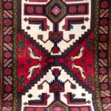 Hamadan, rotgrundig mit hellem Ornamentalmuster, 210x95 cm - фото 1