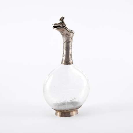V. fils Boivin. UNUSUAL SILVER DECANTER WITH CROCODILE AND FISH - фото 1