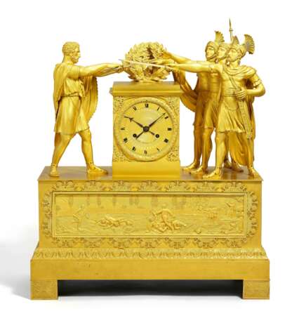 Prévost Watteau. BRONZE MONUMENTAL PENDULUM CLOCK WITH THE OATH OF THE HORATII - фото 1