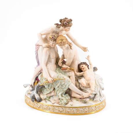 Meissen. LARGE PORCELAIN GROUP 'THREE GRACES WITH CUPID' - фото 2
