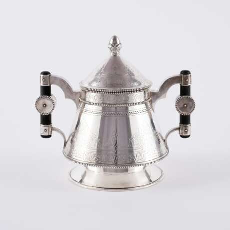 Erik August Kollin. LARGE SILVER COFFEE AND TEA SERVICE WITH TRAY - фото 13