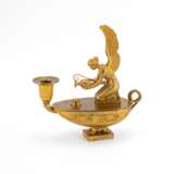 France. BRONZE CANDLESTICK IN THE FORM OF AN OIL LAMP EMPIRE - фото 2