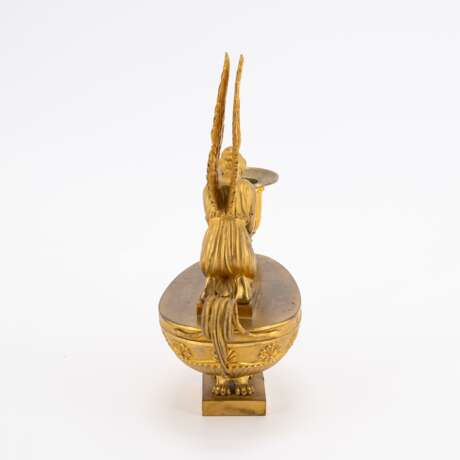 France. BRONZE CANDLESTICK IN THE FORM OF AN OIL LAMP EMPIRE - photo 3