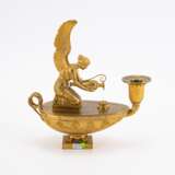 France. BRONZE CANDLESTICK IN THE FORM OF AN OIL LAMP EMPIRE - фото 4