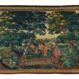 Flanders. SILK TAPESTRY WITH CROQUET SET AFTER DAVID TENIERS THE YOUNGER - photo 1