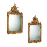 Germany. COUPLE OF WOOD MIRRORS WITH ROCAILLE CARTOUCHES - photo 1