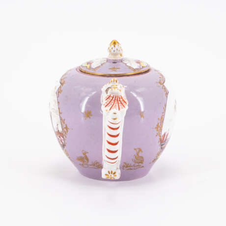 Meissen. PORCELAIN TEAPOT AND COFFEEPOT WITH PURPLE GROUND AND MERCHANTS NAVY SCENES - фото 9