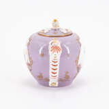 Meissen. PORCELAIN TEAPOT AND COFFEEPOT WITH PURPLE GROUND AND MERCHANTS NAVY SCENES - photo 9