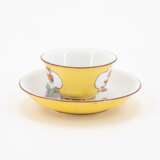 Meissen. TWO PORCELAIN TEA BOWLS AND TWO SAUCERS WITH YELLOW GROUND AND KAKIEMON - photo 2