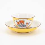 Meissen. TWO PORCELAIN TEA BOWLS AND TWO SAUCERS WITH YELLOW GROUND AND KAKIEMON - фото 8