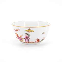 Meissen. PORCELAIN BOWL WITH LARGE CHINESE