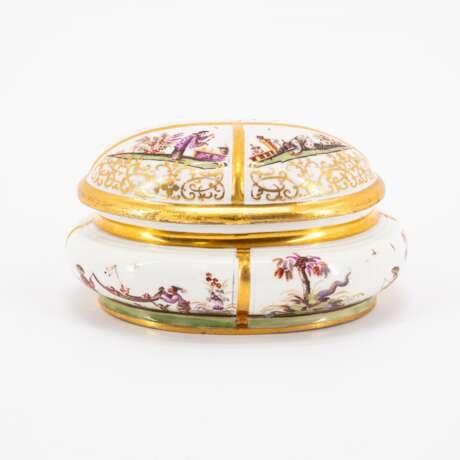 Meissen. OVAL PORCELAIN SUGAR BOWL WITH CHINOISERIES - photo 4