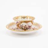 Meissen. TWO PORCELAIN TEA BOWLS WITH SAUERES AND CHINOISERIES - photo 3
