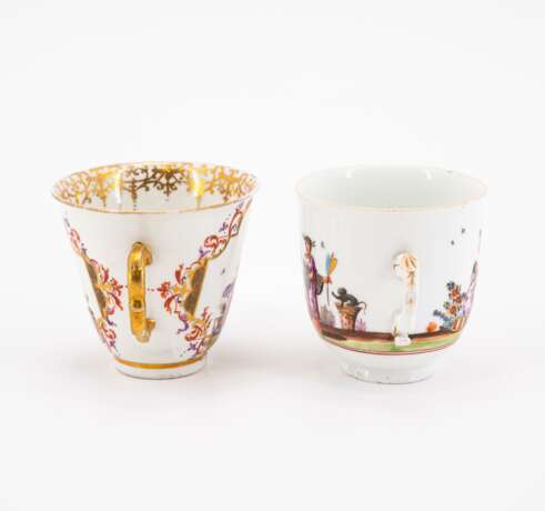Meissen. TWO PORCELAIN CUPS AND ONE SAUCER WITH CHINOISERIES - photo 2