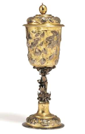 Hans Jachmann d.J. EXCEPTIONAL SILVER LIDDED GOBLET WITH FLOWERS - photo 1