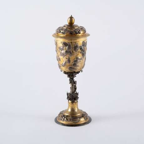 Hans Jachmann d.J. EXCEPTIONAL SILVER LIDDED GOBLET WITH FLOWERS - photo 5