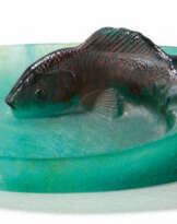 Amalric Walter. PÂTE DE VERRE BOWL WITH FISH