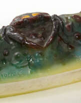 Amalric Walter. OVAL PÂTE DE VERRE BOWL WITH CRAB