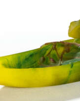 Amalric Walter. PÂTE DE VERRE VIDE POCHE WITH CHAMELEON