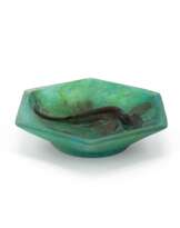 Amalric Walter. OCTAGONAL PÂTE DE VERRE BOWL WITH 'FLYING FISH'
