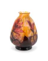 Daum Frères. GLASS VASE WITH MAGNOLIA BRANCHES