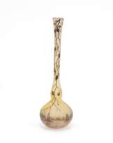 Daum Frères. GLASS SOLIFLORE WITH PINE CONE DECORATION