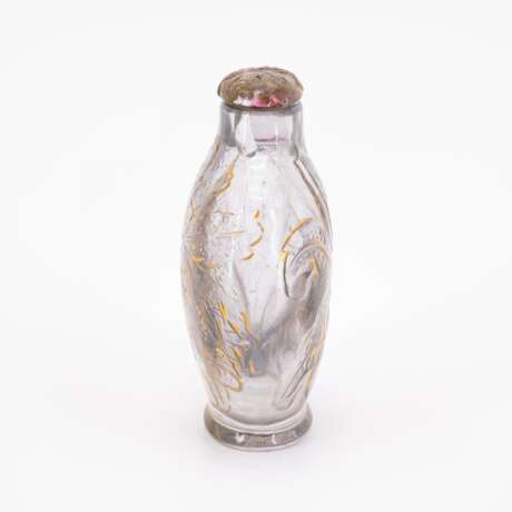 Emile Gallé. GLAS FLACON WITH LILY ENGRAVING - photo 4