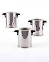 Émile Puiforcat. SET OF THREE METAL ART DECO STYLE WINE COOLERS