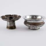 TWO SILVER TEA CUPS STANDS AND THREE TEA BOWL (PHORBA) - photo 9