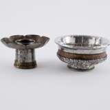 TWO SILVER TEA CUPS STANDS AND THREE TEA BOWL (PHORBA) - photo 10