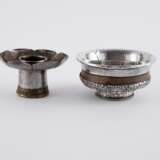 TWO SILVER TEA CUPS STANDS AND THREE TEA BOWL (PHORBA) - photo 11
