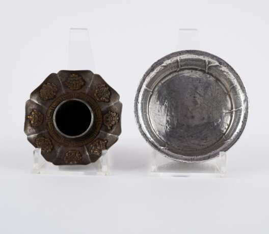 TWO SILVER TEA CUPS STANDS AND THREE TEA BOWL (PHORBA) - photo 12