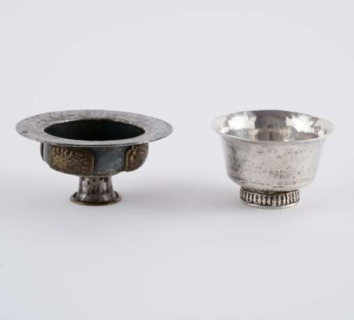 TWO SILVER TEA CUPS STANDS AND THREE TEA BOWL (PHORBA) - photo 17