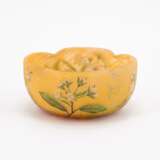 Daum Frères. SMALL SCALLOPED GLASS BOWL WITH CHERRY BLOSSOM BRANCHES - photo 3