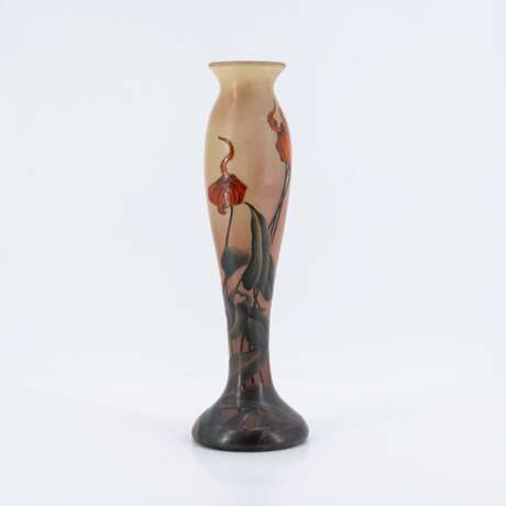 Muller Frères. GLASS BALUSTER VASE WITH FLOWER PANICLES - photo 1