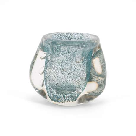 André. Frankreich Thuret. GLASS VASE WITH TURQUOISE BLUE POWDER INCLUSIONS - photo 1