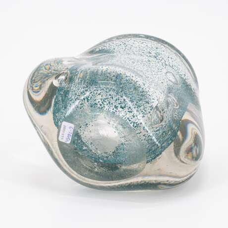 André. Frankreich Thuret. GLASS VASE WITH TURQUOISE BLUE POWDER INCLUSIONS - photo 6