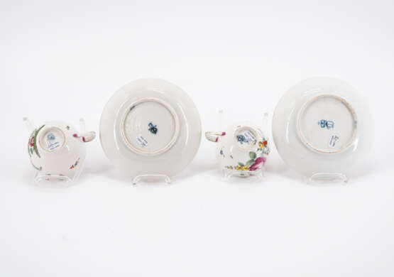 Frankenthal. SIX PORCELAIN CUPS AND THREE SAUCERS WITH BIRD DECOR, FLOWERS AND LANDSCAPE SCENES - photo 11
