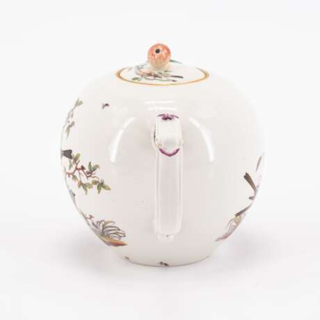 Frankenthal. PORCELAIN TEA POT WITH BIRD DECOR AND CUP WITH SAUCER AND FLORAL DECOR - фото 2