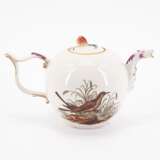 Frankenthal. PORCELAIN TEA POT WITH BIRD DECOR AND CUP WITH SAUCER AND FLORAL DECOR - фото 3
