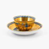 Meissen. PORCELAIN ENSEMBLE OF SLOP BOWL, TWO CUPS AND SAUCERS WITH GILDED DECOR - photo 12