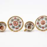 Meissen. PAIR PORCELAIN CUPS AND SAUCERS WITH STRAW-COLOURED GROUND AND GODRONISED SIDES - фото 5