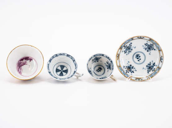 Meissen. PAIR PORCELAIN CUPS AND SAUCERS WITH STRAW-COLOURED GROUND AND GODRONISED SIDES - photo 10