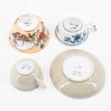 Meissen. PAIR PORCELAIN CUPS AND SAUCERS WITH STRAW-COLOURED GROUND AND GODRONISED SIDES - фото 11
