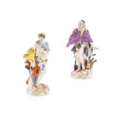 Meissen. PORCELAIN ALLEGORIES 'THE WINTER' AND 'THE SUMMER'